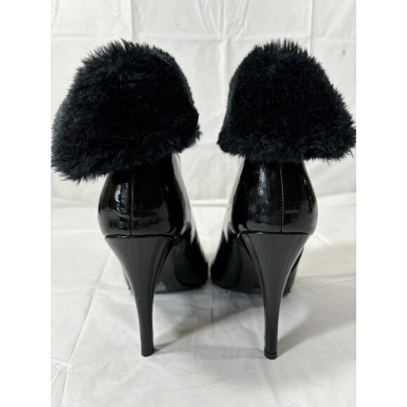 Colin Stuart For Victoria's Secret  Booties High Heels Suede Fur Buckle Size 9 B - Picture 3 of 13